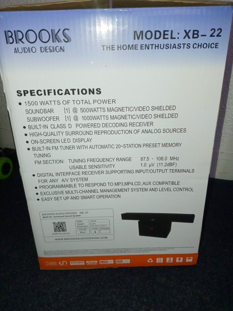 Home Sound Bar System With Bluetooth - Brand New for Sale in Houston, TX -  OfferUp