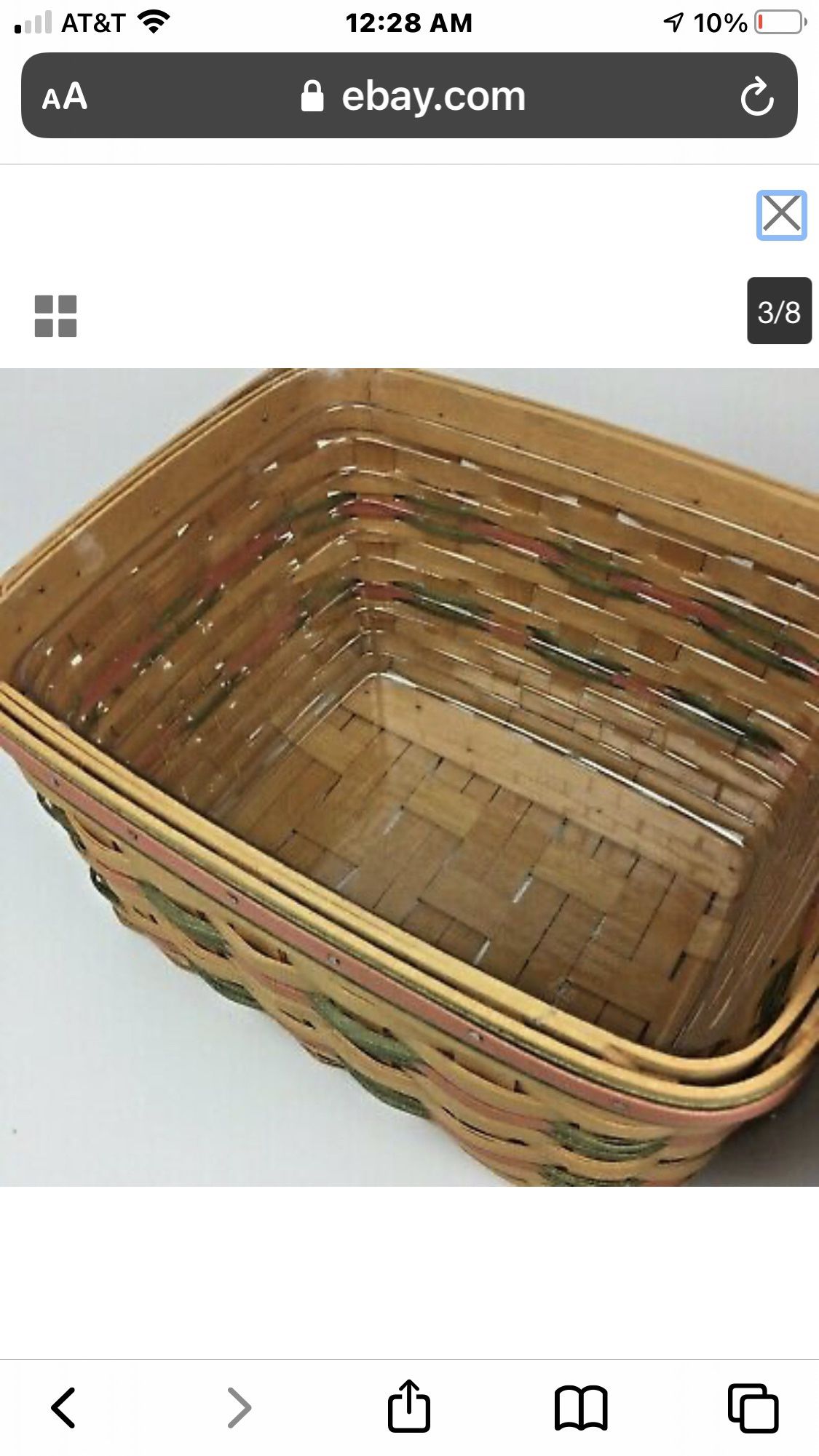 Longaberger Mother’s Day Memories Basket With Lid