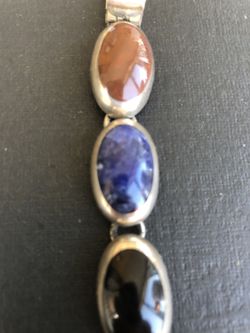 Real Sterling /gemstone Bracelet Thumbnail