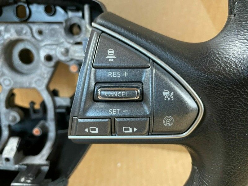 OEM 14-15 INFINITI Q50 RWD STEERING WHEEL BLACK LEATHER W/ AUDIO SWITCH