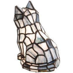 Elegant Design Stained Art Glass Cat Table Lamp Thumbnail