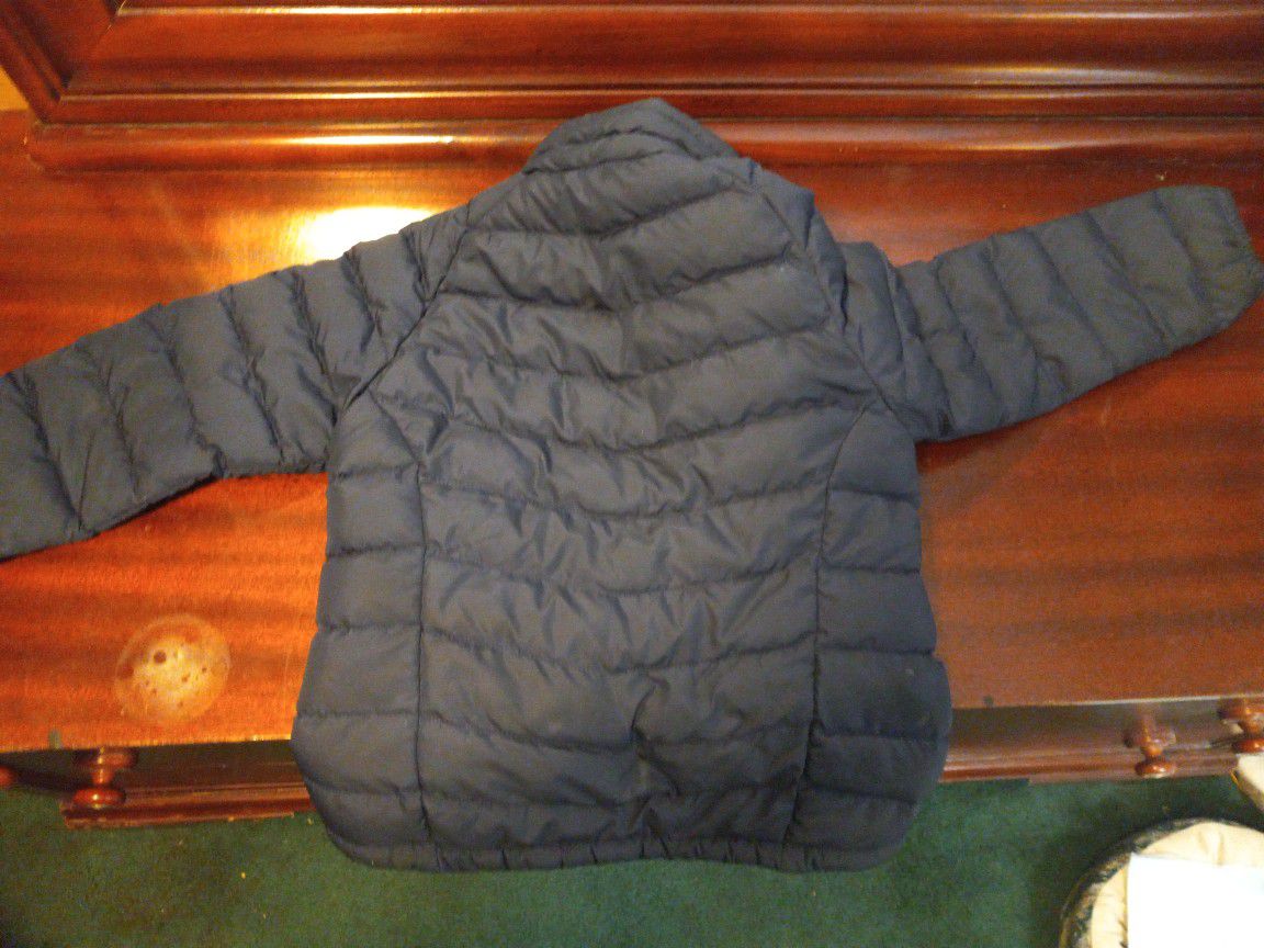 Polo Ralph Lauren Puffer Jacket, Navy Blue With Red Polo And Horse, Size 4/4T