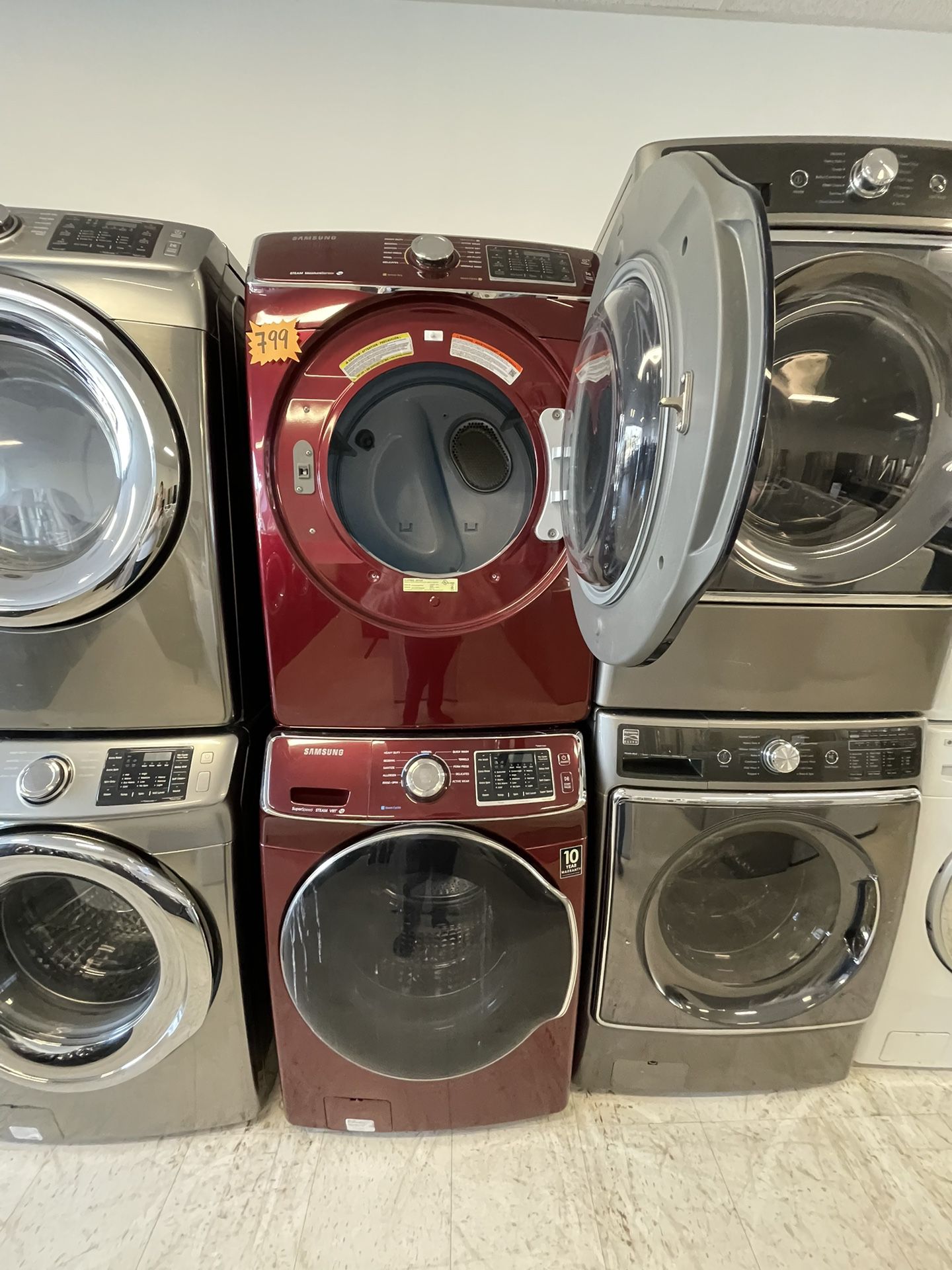 Samsung Front Load Washer And Electric Dryer Set Used Good Condition With 90days Warranty 