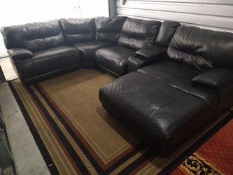 SOFA GENUINE 100% REAL LEATHER RECLINER MANUAL.. DELIVERY SERVICE AVAILABLE 🚚 Thumbnail