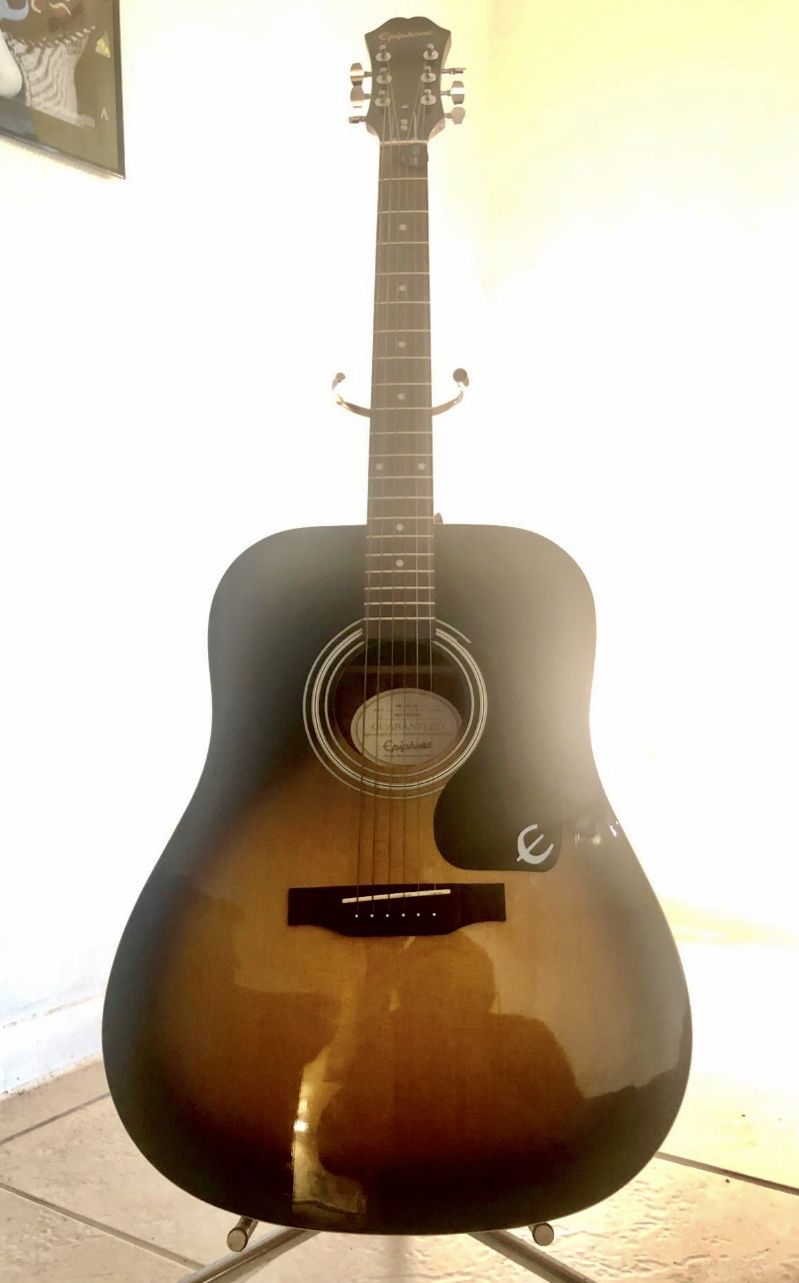 EPIPHONE Acoustic Guitar • Used Once • Excellent Condition