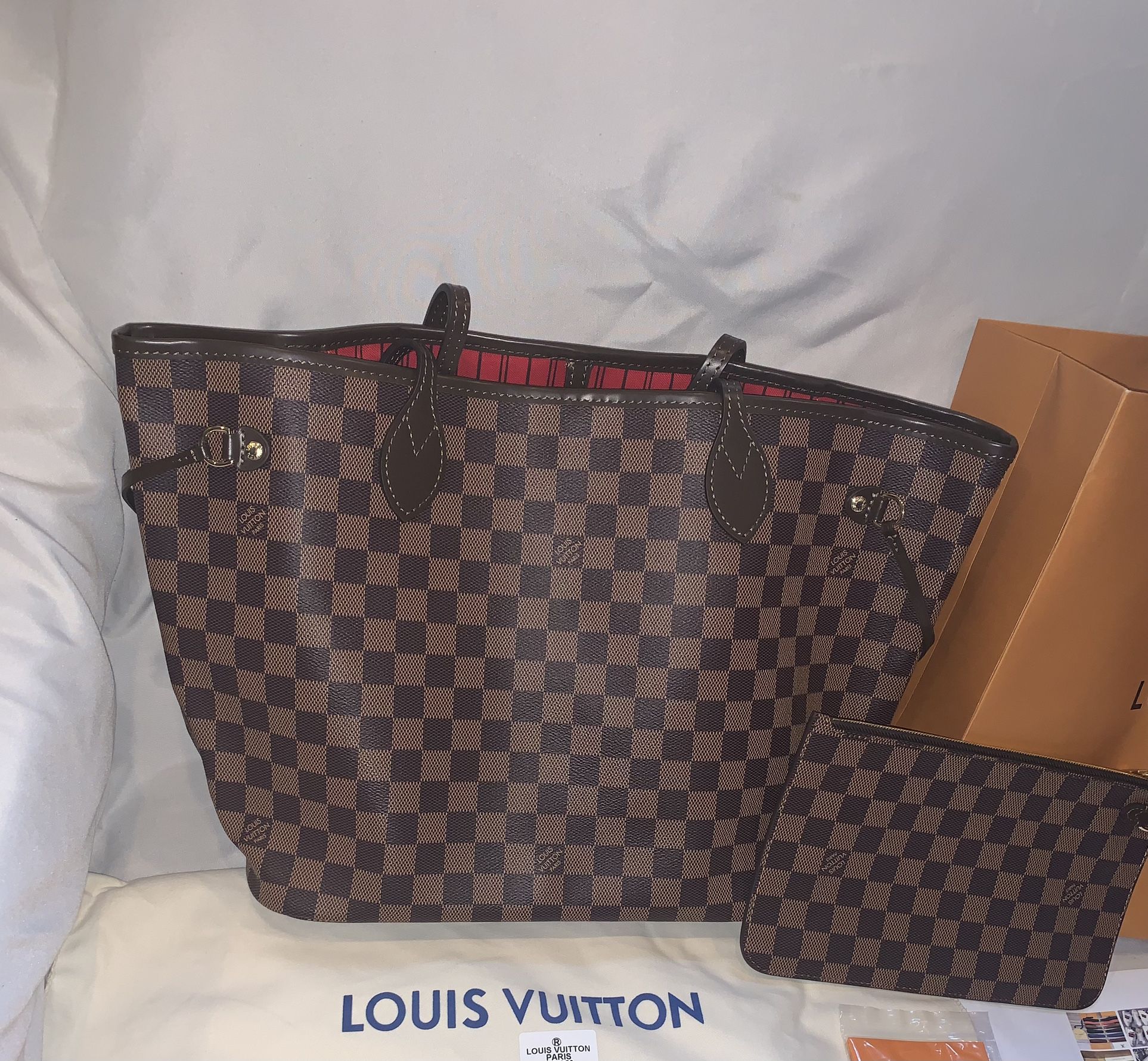 Brand New Louis Vuitton Ebene Damier Cherry interior MM Handbag 🔥 (now available)