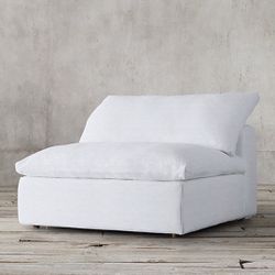 Restoration Hardware Cloud LUXE SLIPCOVERS ONLY (Armless) Perennials White Textured Weave RRP $1795+  Thumbnail