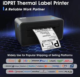 iDPRT Thermal Label Printer - SP410 Thermal Shipping Label Printer, 4x6 Label Printer, Commercial Direct Thermal Label Maker, Compatible with Shopify, Thumbnail