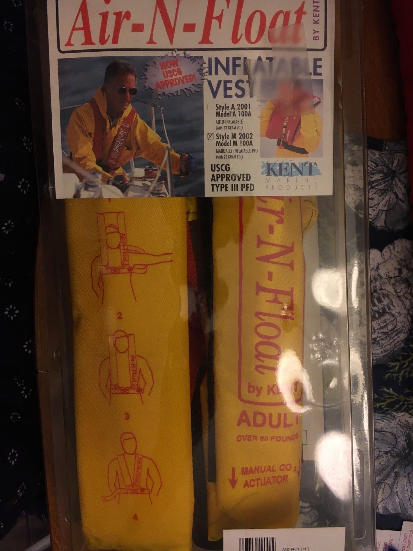 Inflatable life vest by Kent