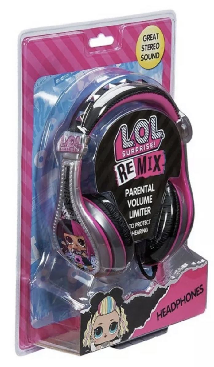 LOL Surprise OMG Remix Kids Wired Headphones Adjustable Headband Stereo Sound
