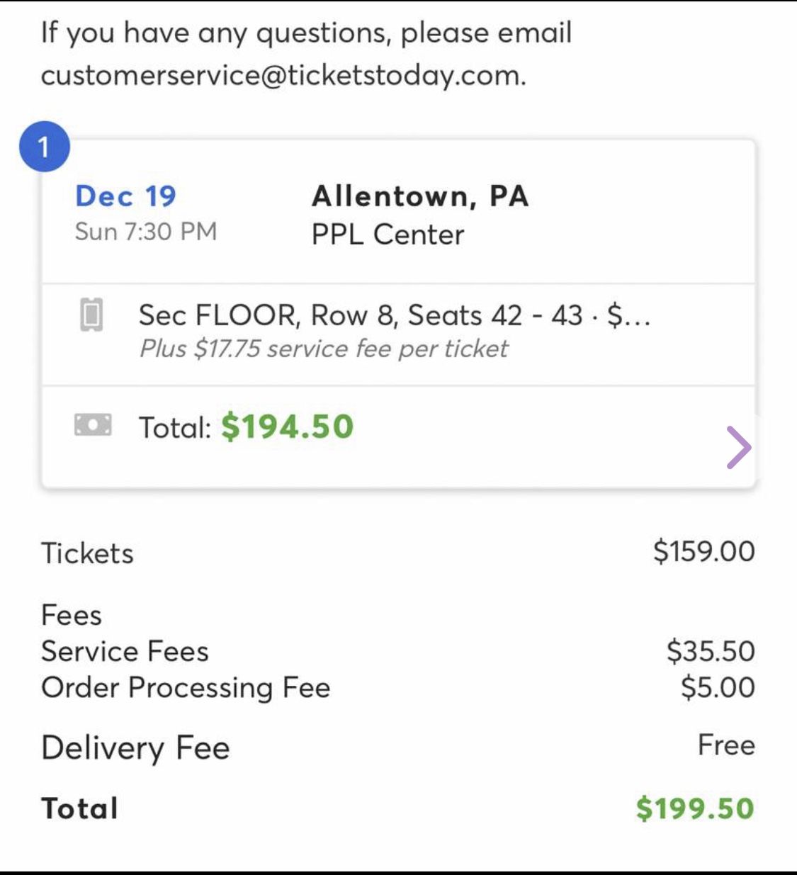 2 Trans-Siberian Orchestra tickets (Allentown, PA) Floor Seats