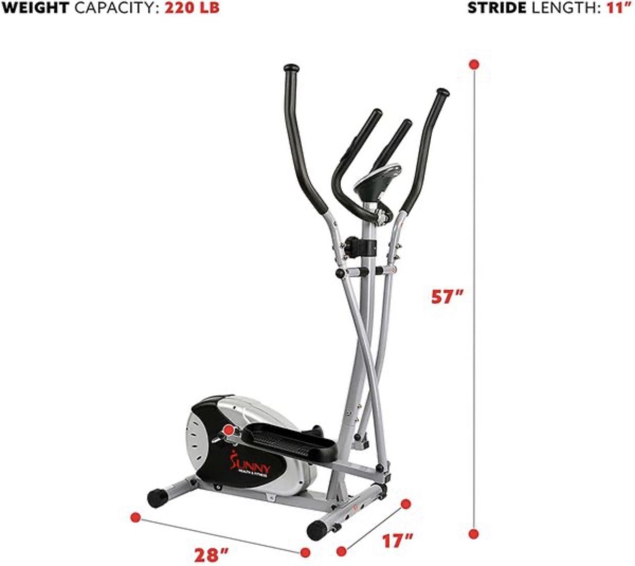 Elliptical Machine Cross Trainer with 8 Level Resistance and Digital Monitor For Home Indoor Workout