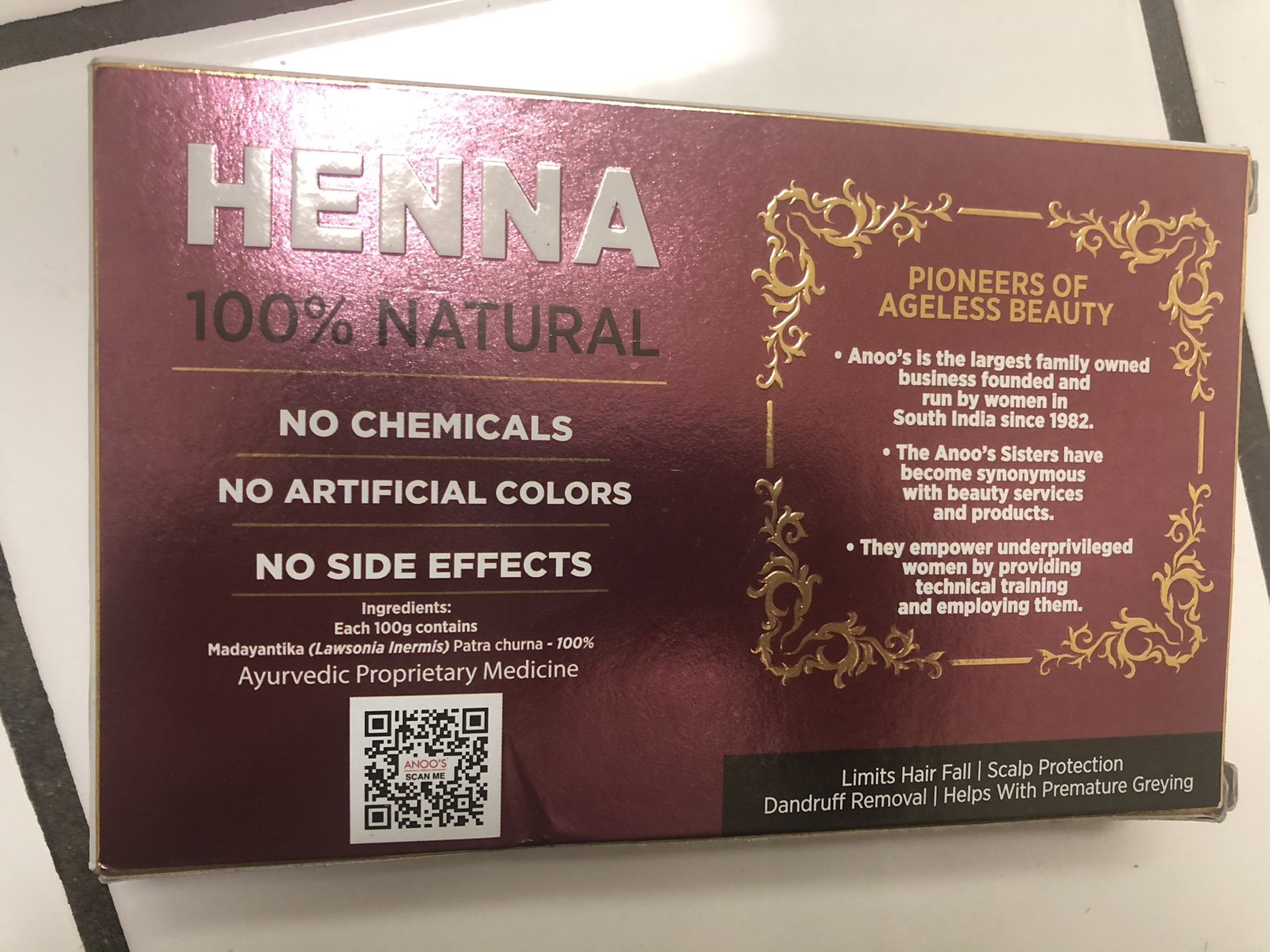 Brand New Sealed Henna For Hair All Natural With No Chemicals