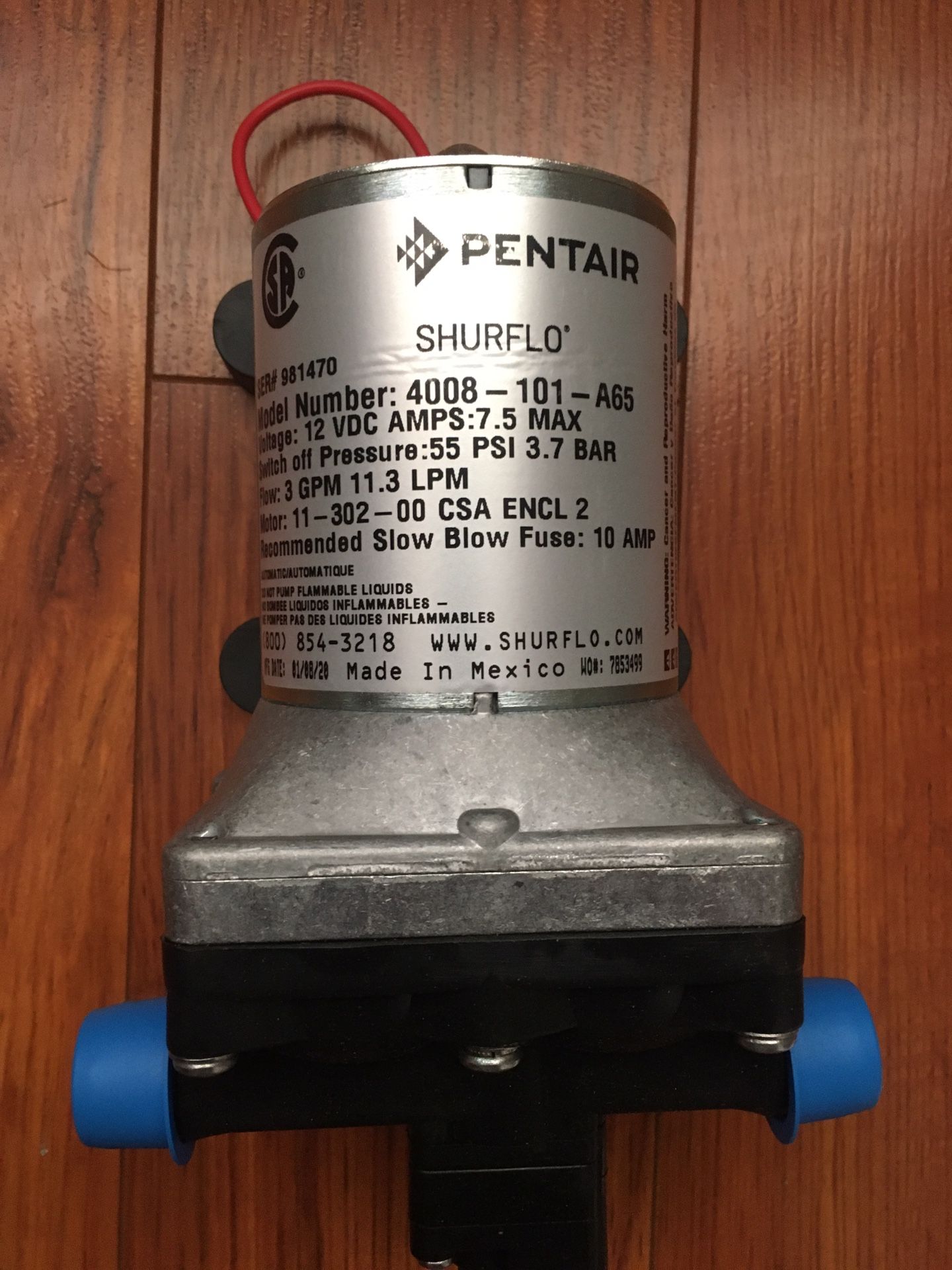 Rv PENTAIR 12DVC New Water Pump