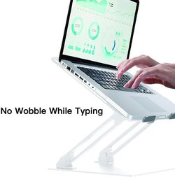 Laptop Stand for Desk, EPN Ergonomic Aluminum Alloy Laptop Holder Adjustable Height Computer Stand Notebook Riser Compatible with MacBook Pro Air, Del Thumbnail