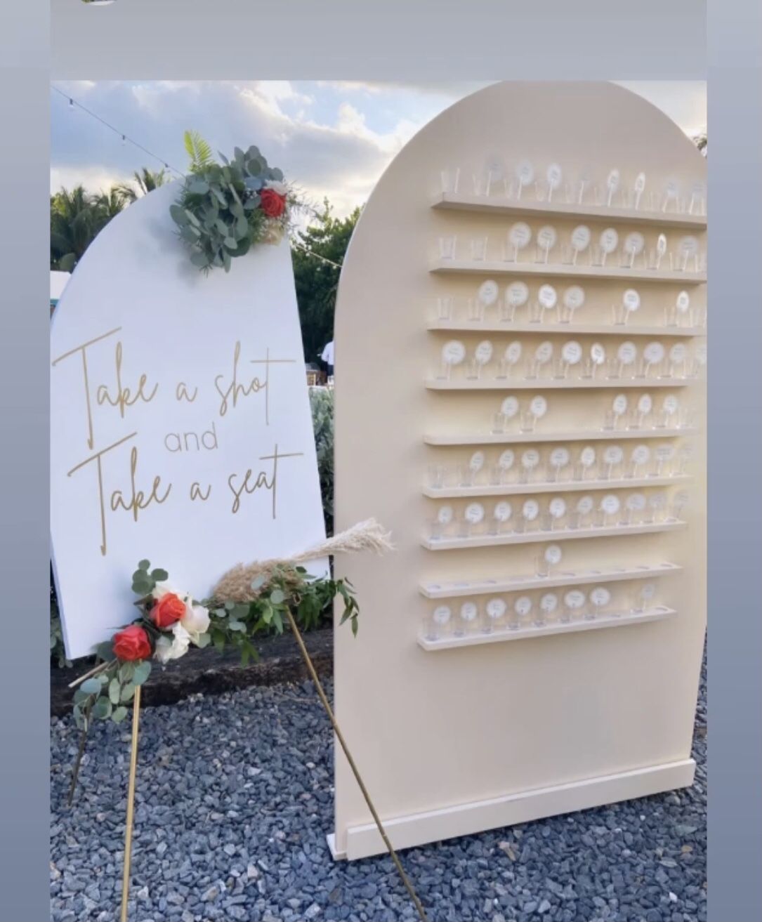 Champagne / Shot Wall