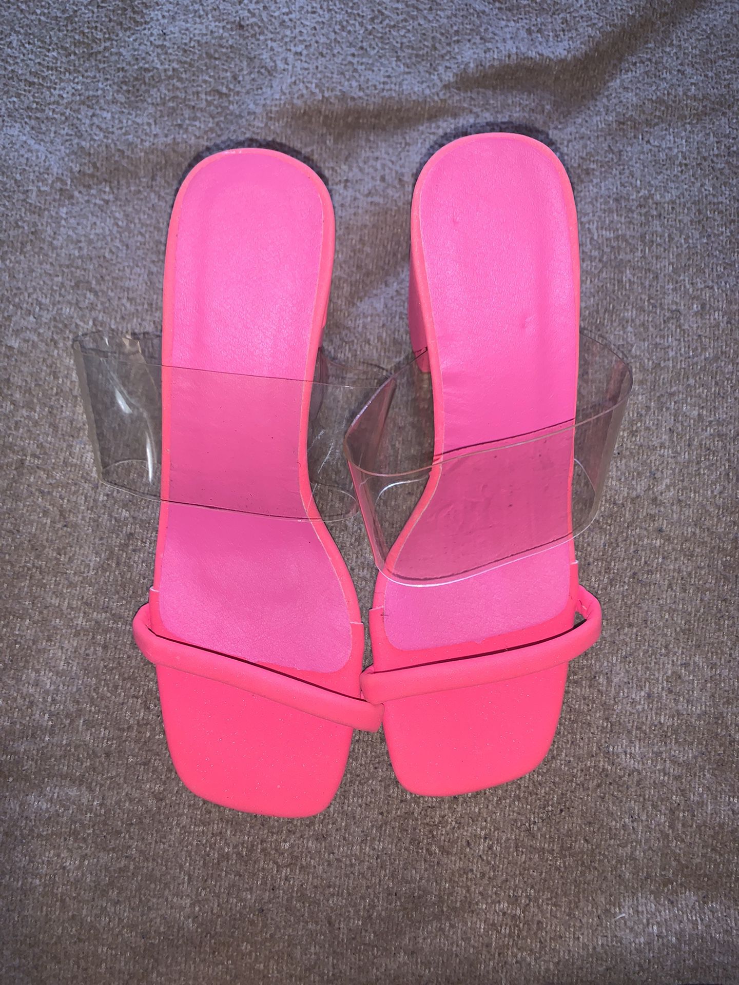 Pink Slide on Heels 