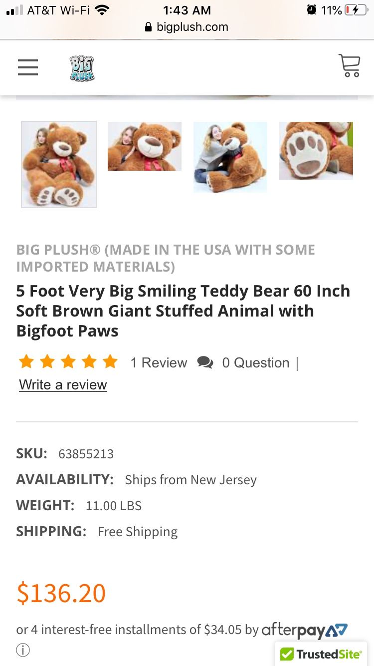 Giant stuffed animals