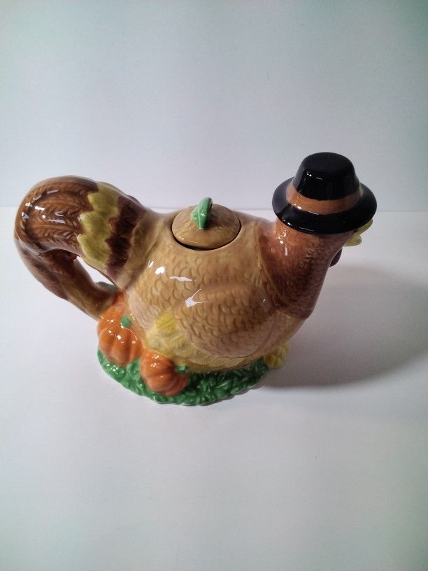 A Very Cute Turkey Tea Pot .