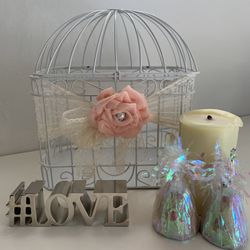 Wedding Or Event Decoration Props Wood Sign - Birdcage, Candle, Paperweight Thumbnail