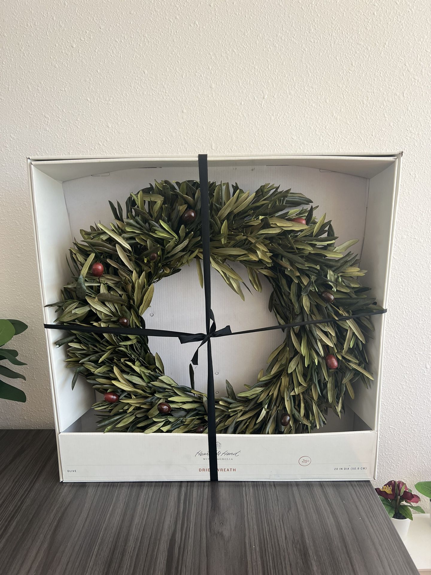 20" Preserved Olive Leaf Plant Wreath - Hearth & Hand with Magnolia