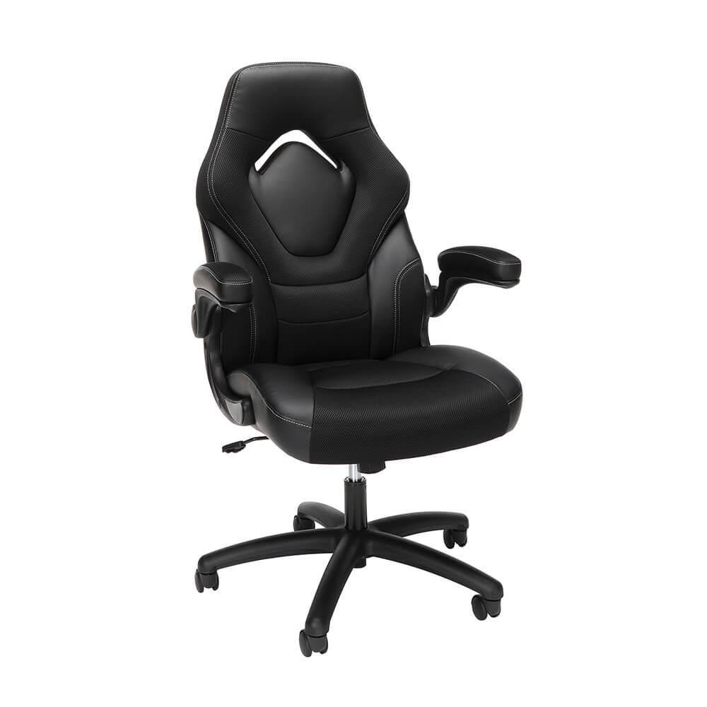 OFM ESS3085V2BLK Essentials Collection Racing Style Gaming Chair - Black