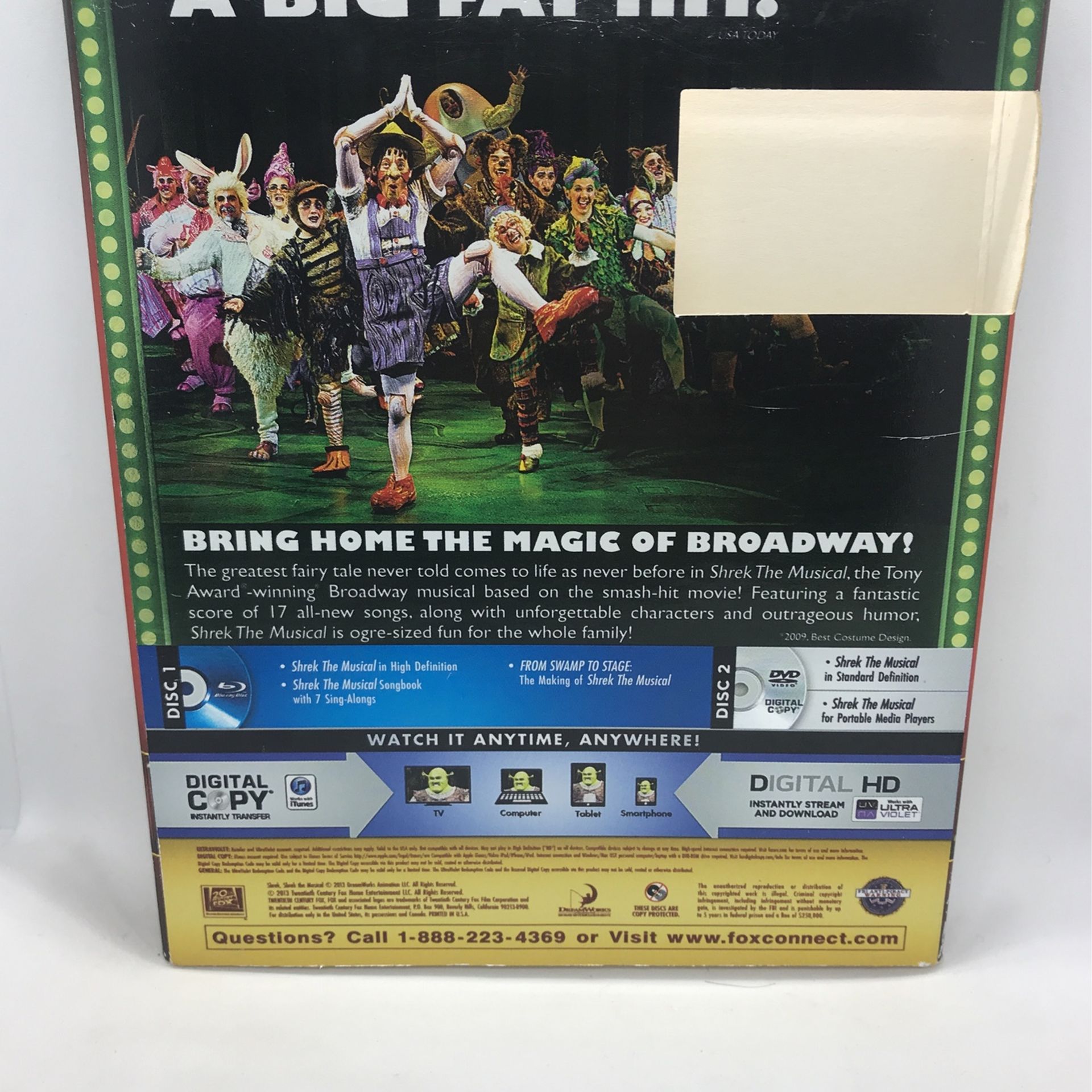 Shrek The Musical Blu-ray DVD