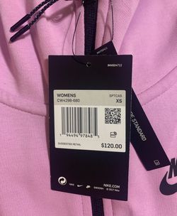 Nike Sportswear Full Zip Tech Fleece Pink Jacket CW4298-680 Women’s Size XS Thumbnail