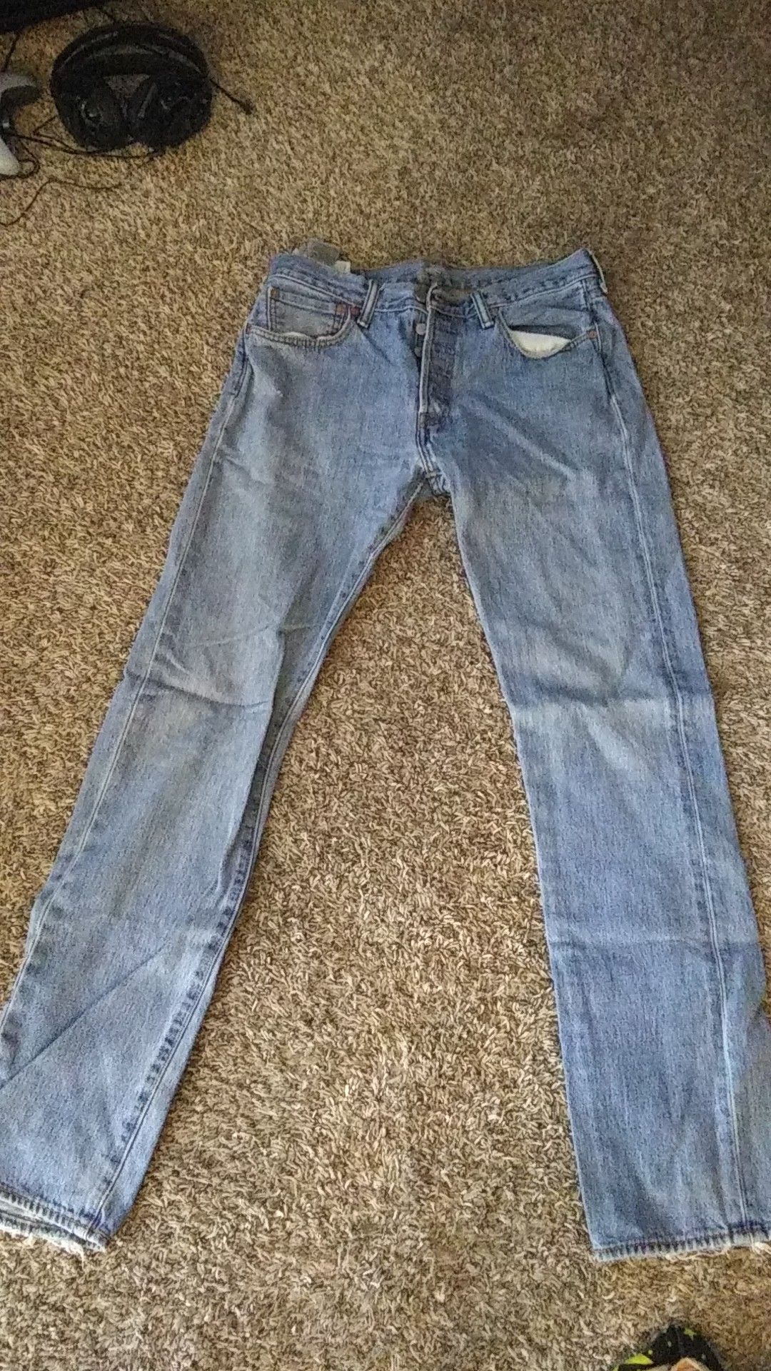 $10 for each $20 for all. Men Levis pants and pajama, used but wearable.