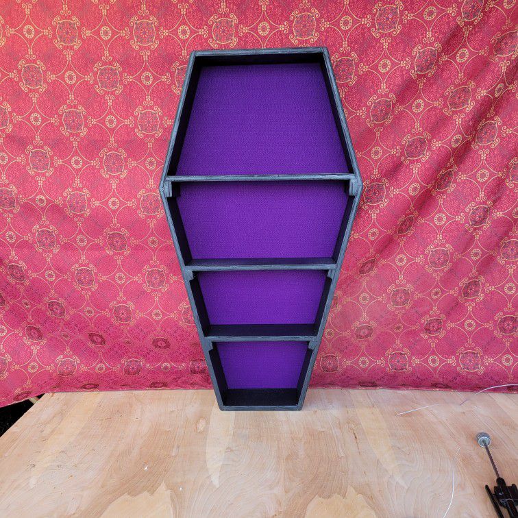 Coffin Shaped Curio Shelves 