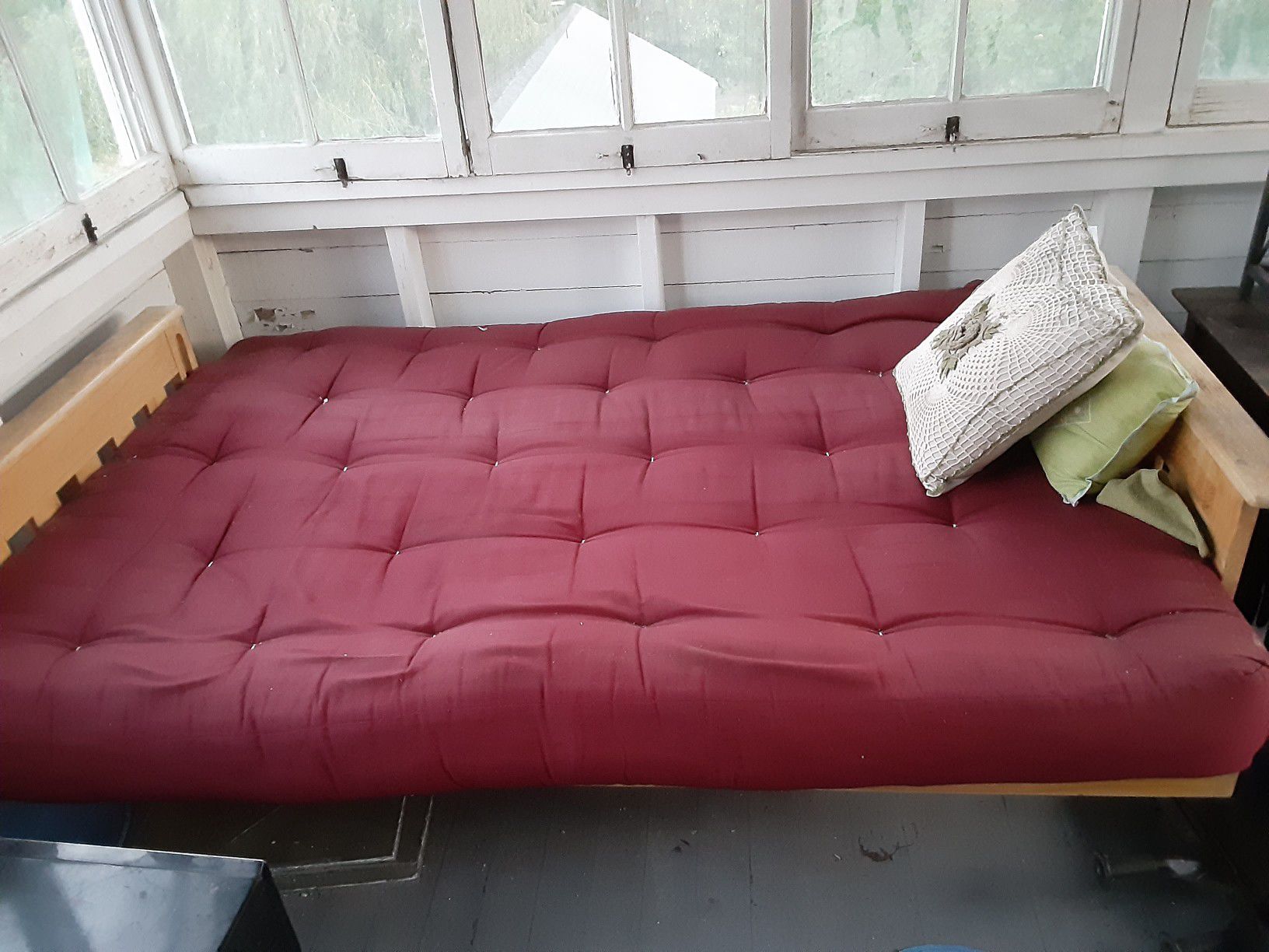 Full size futon folds to couch