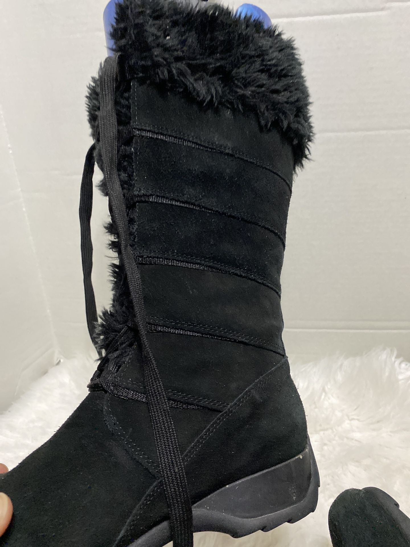 Sporto Waterproof Chelsea Fur Black Boots Women’s Size 6.5