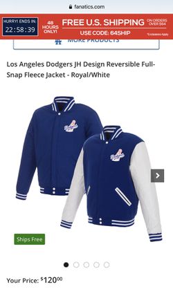 Los Angeles Dodgers Snap Men’s Jacket  Thumbnail