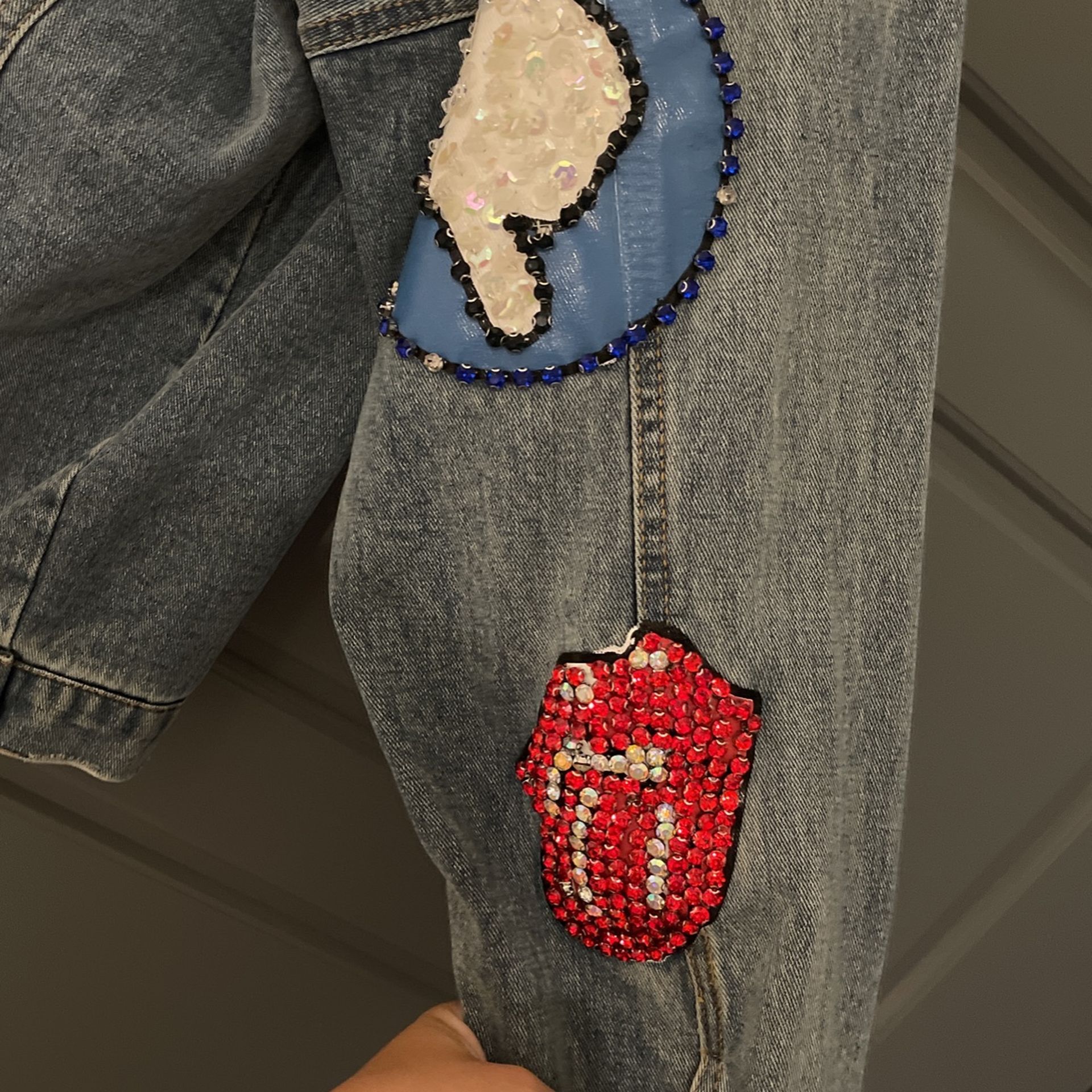 Oversized Band Denim Jacket