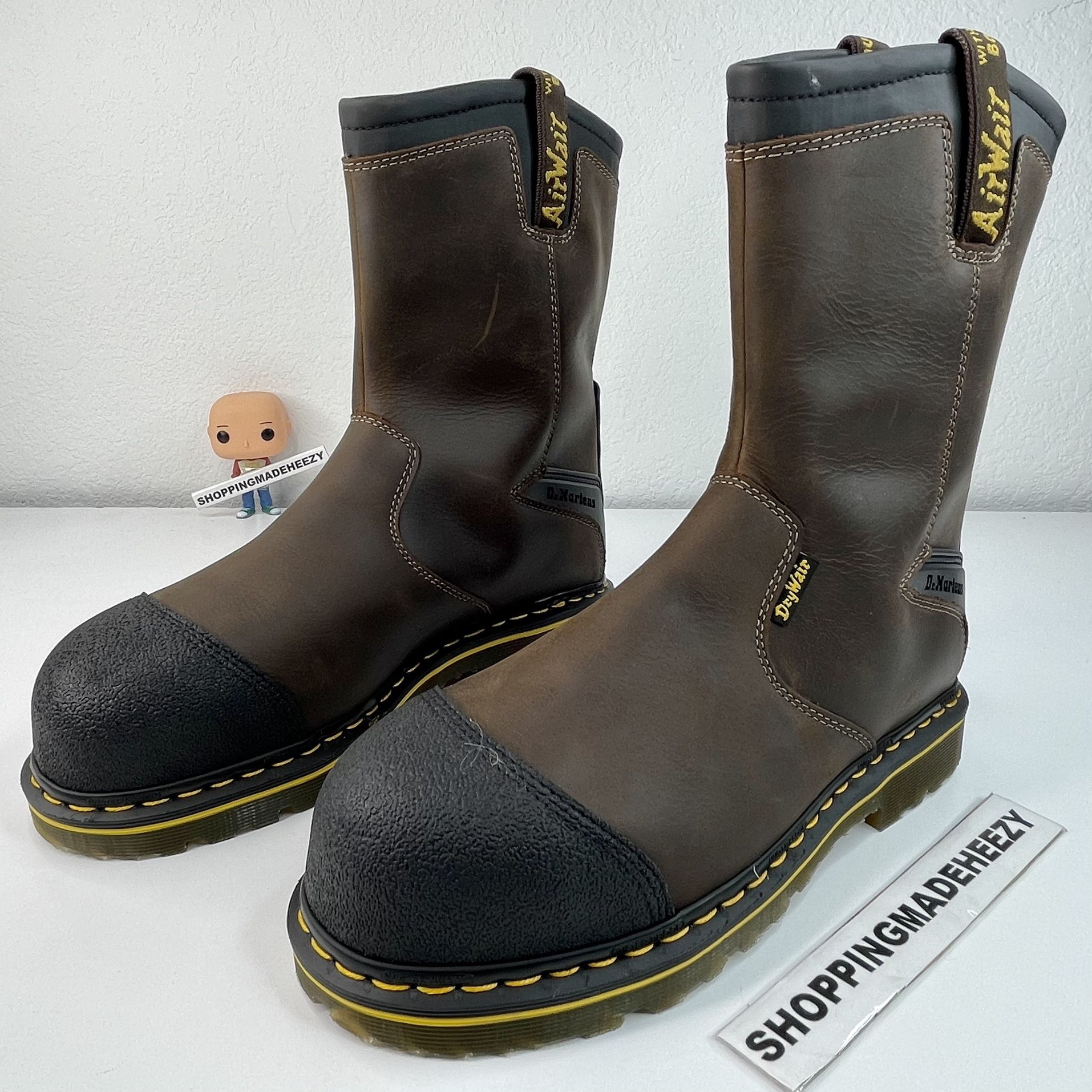 [US 11] Dr. Martens Men's Firth Steel Toe Waterproof Work Boots Drywair Softwair