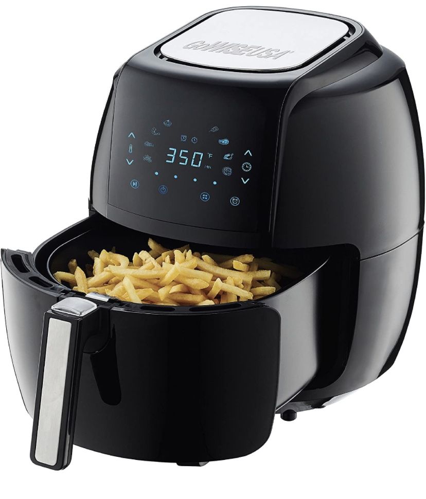 GoWISE USA 1700-Watt 5.8-QT 8-in-1 Digital Air Fryer with Recipe Book, Black #1152
