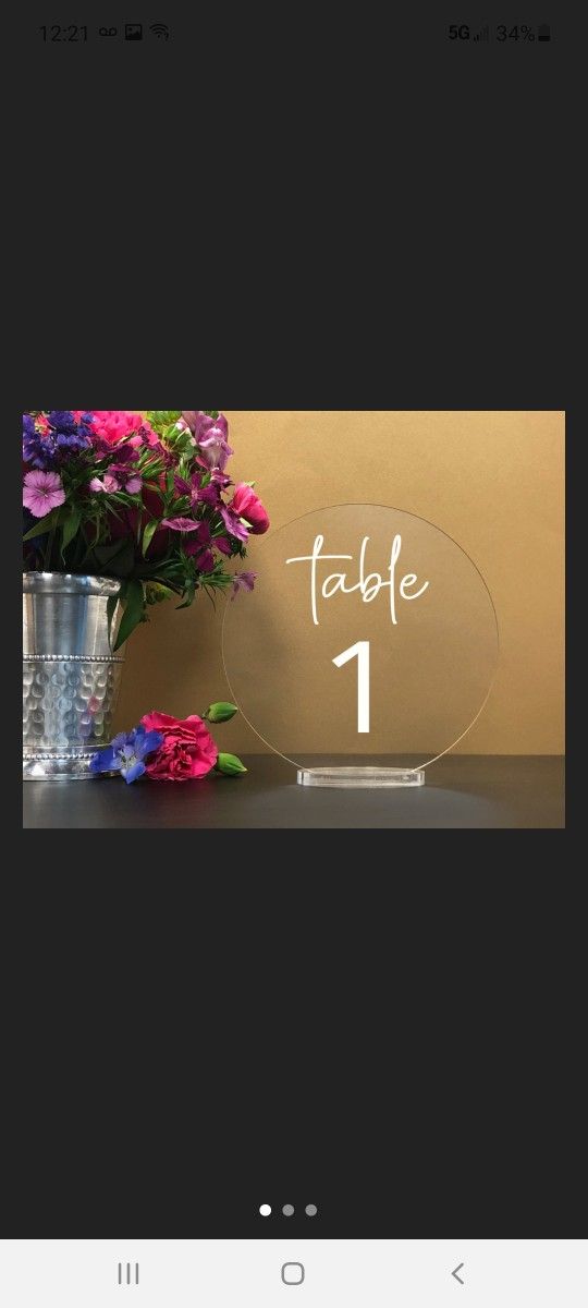 Table Numbers