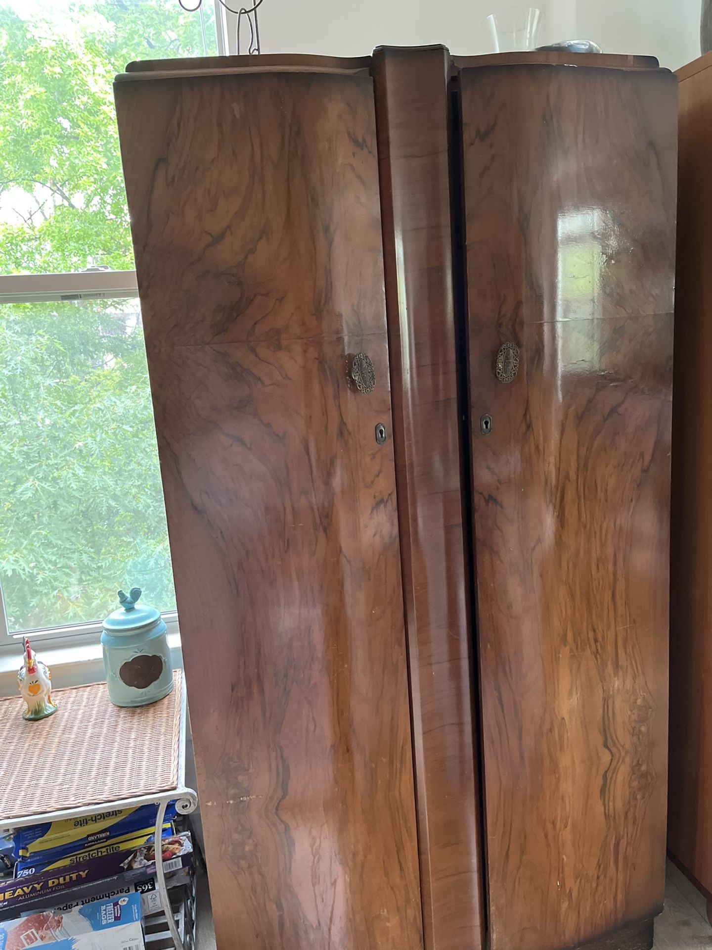 Antique Small Armoire Art Deco