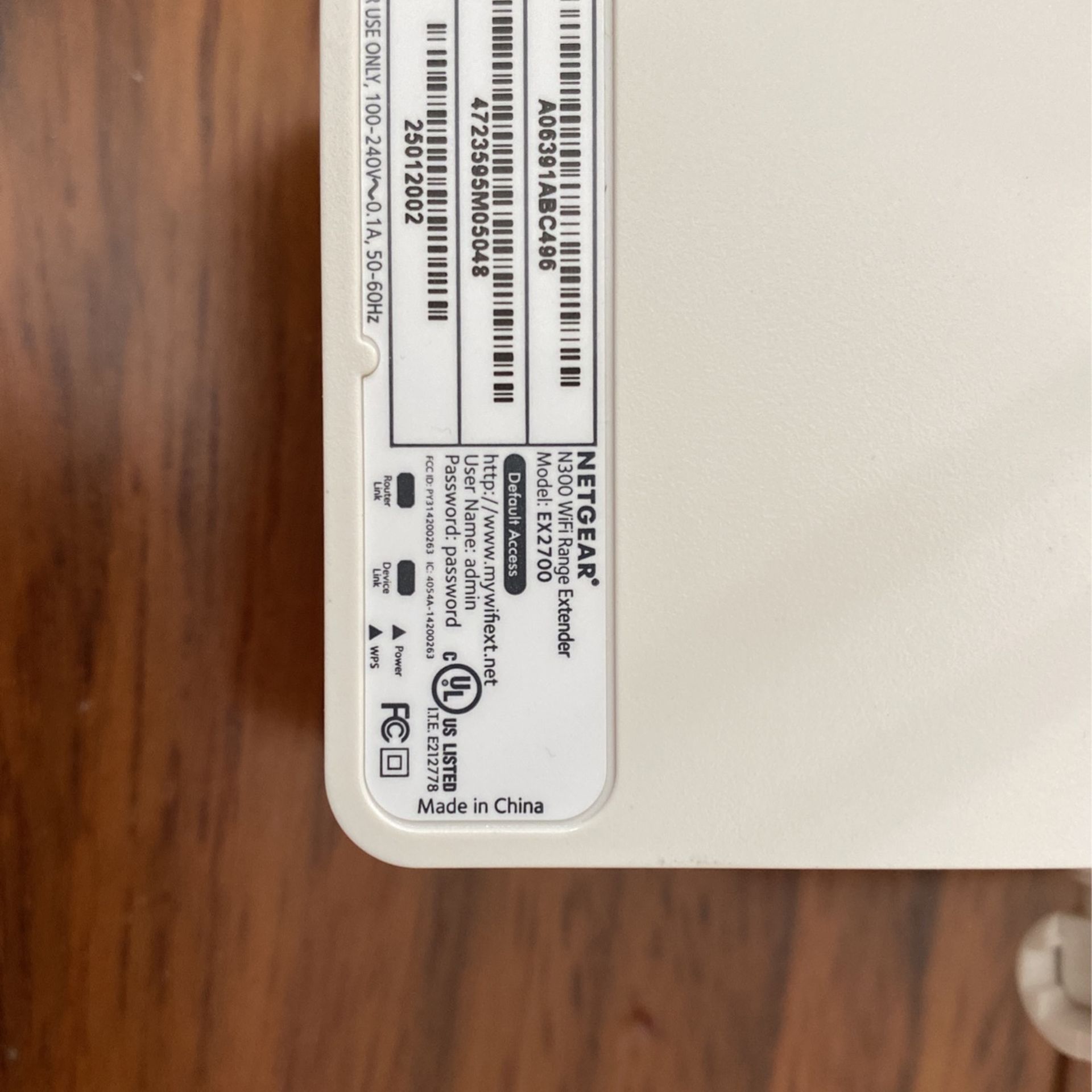 NETGEAR Extender Ex2700
