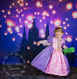 Princess 👸 dress 👗 Disney inspired Elsa, Belle, Ariel, Aurora, Snow White, Cinderella, Rapunzel, Sofia, Minnie, tinker, Unicorn Thumbnail