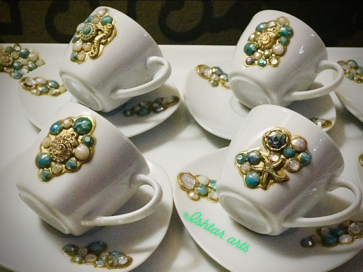 15pc Turkish Arabic espresso coffee set with tray handmade Gift