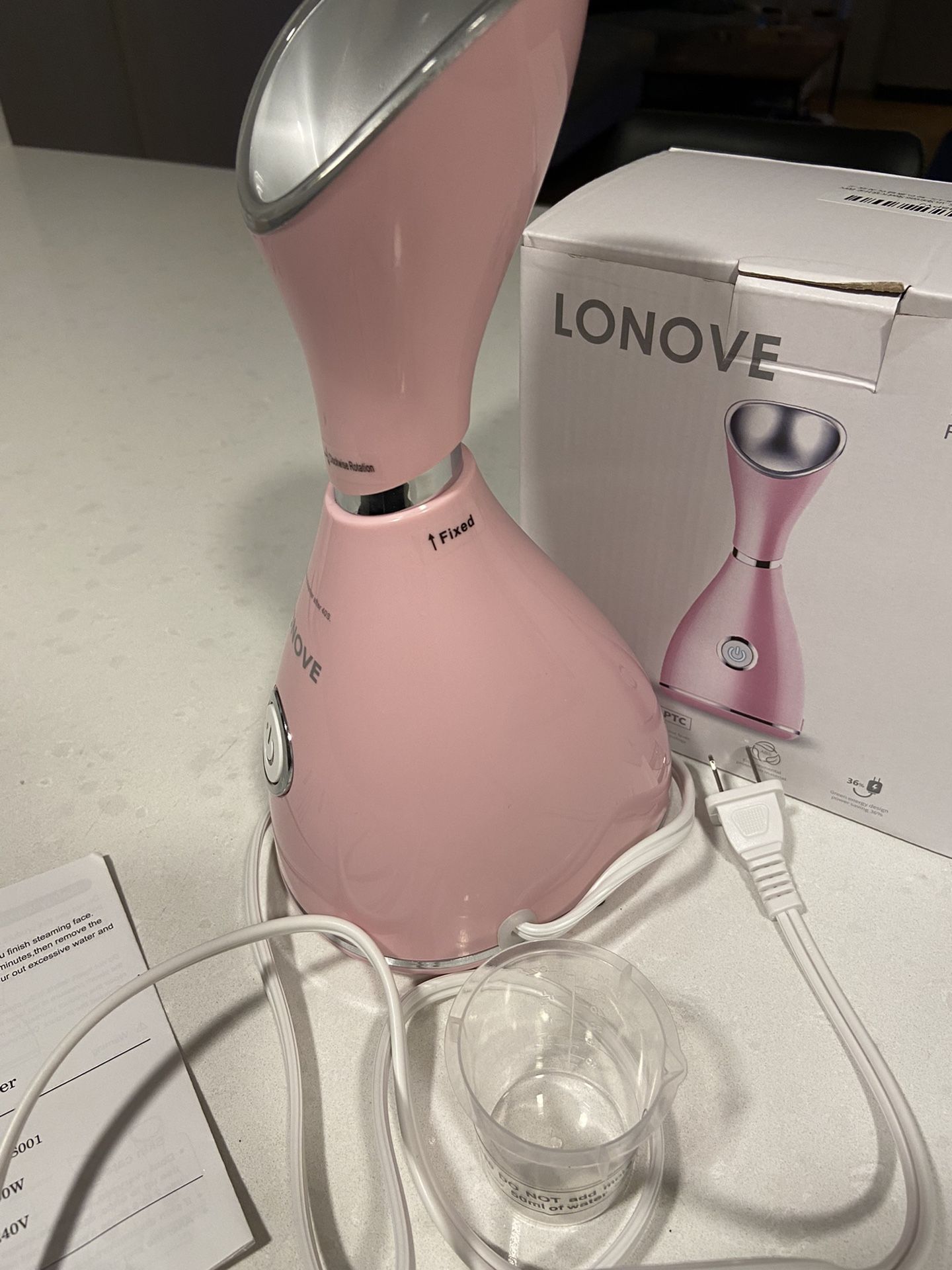 LONOVE Ionic Pink Facial Steamer