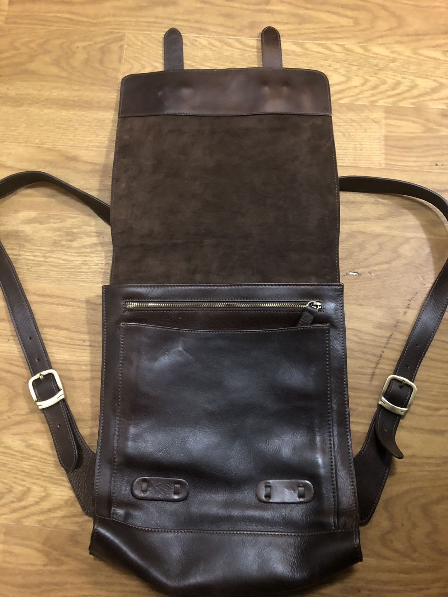 The old angler genuine leather backpack