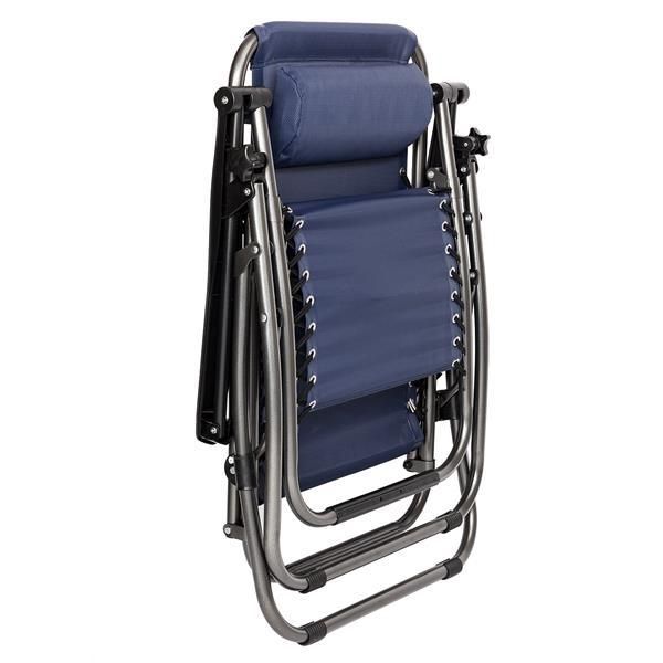 2pcs Plum Blossom Lock Portable Folding Chairs with Saucer Blue