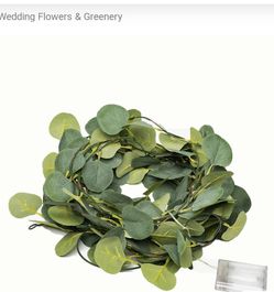 (10) 32FT | 100 LED Green Artificial Eucalyptus Leaf Garland Vines, Battery Operated Fairy String Lights

 Thumbnail