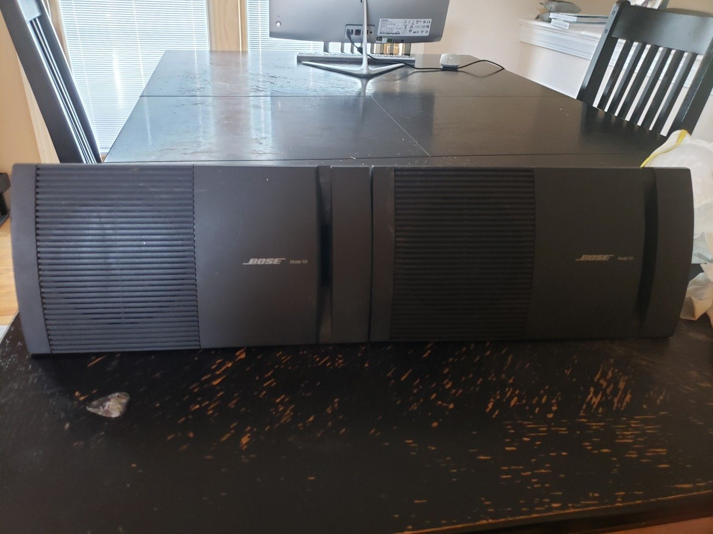 Bose model 100 surround sound speakers,indoor outdoor.