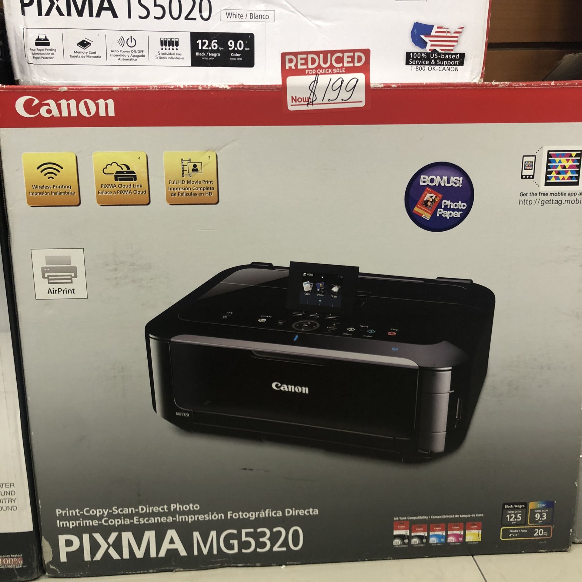 Canon PIXMA MG5320 Wireless Inkjet Photo AllInOne Printer/Copier