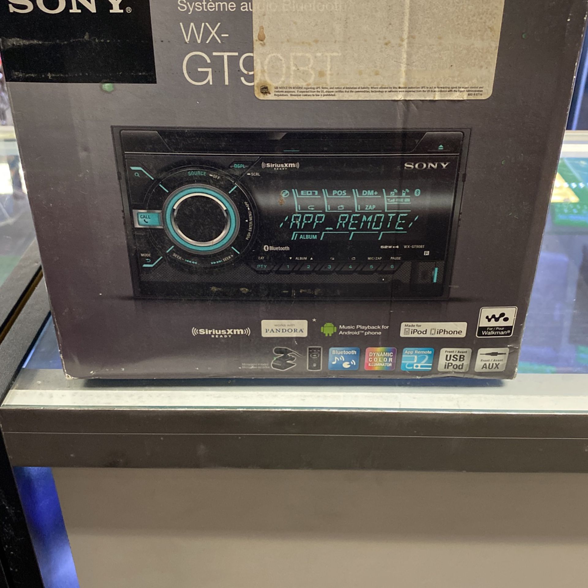 Sony WX-GT90BT CD Receiver Player Radio Bluetooth Sirius NEW IN THE BOX Complete