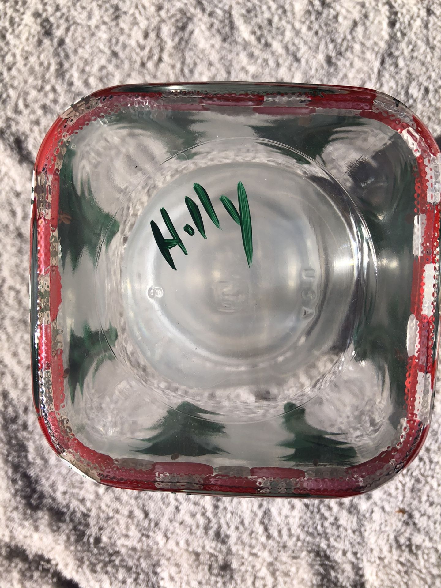 Hand Painted Glassware ... Canister And Bud Vase