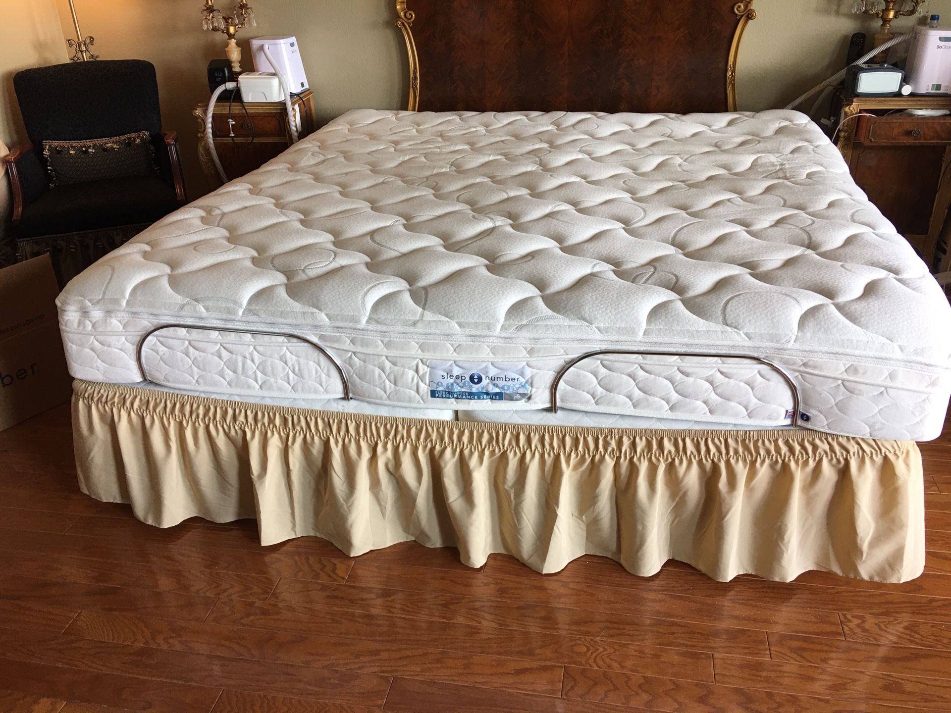 Sleep Number/Select Comfort King Bed Dual Air, P5 Cover, Remote & Pump